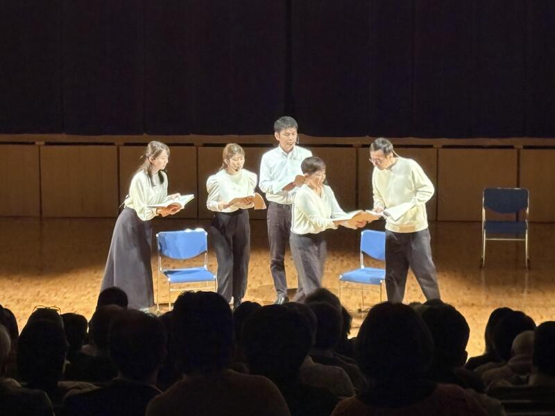 「BSNアナウンサー朗読劇」で、防災減災を呼びかけました