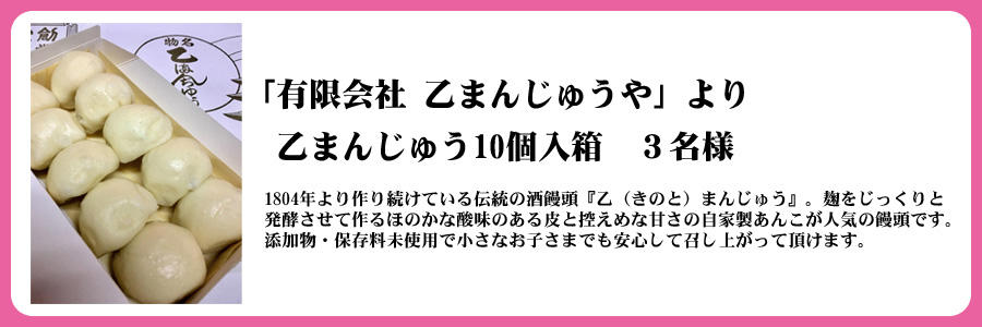 胎内市ぞっこんプレゼント_乙まんじゅう10個入箱　３名様